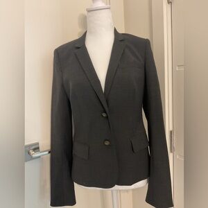 Talula Black  Women's Fitted Wool & Polyester 2 Button Blazer